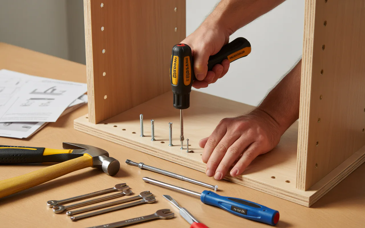 How to use a home tool kit to assemble furniture