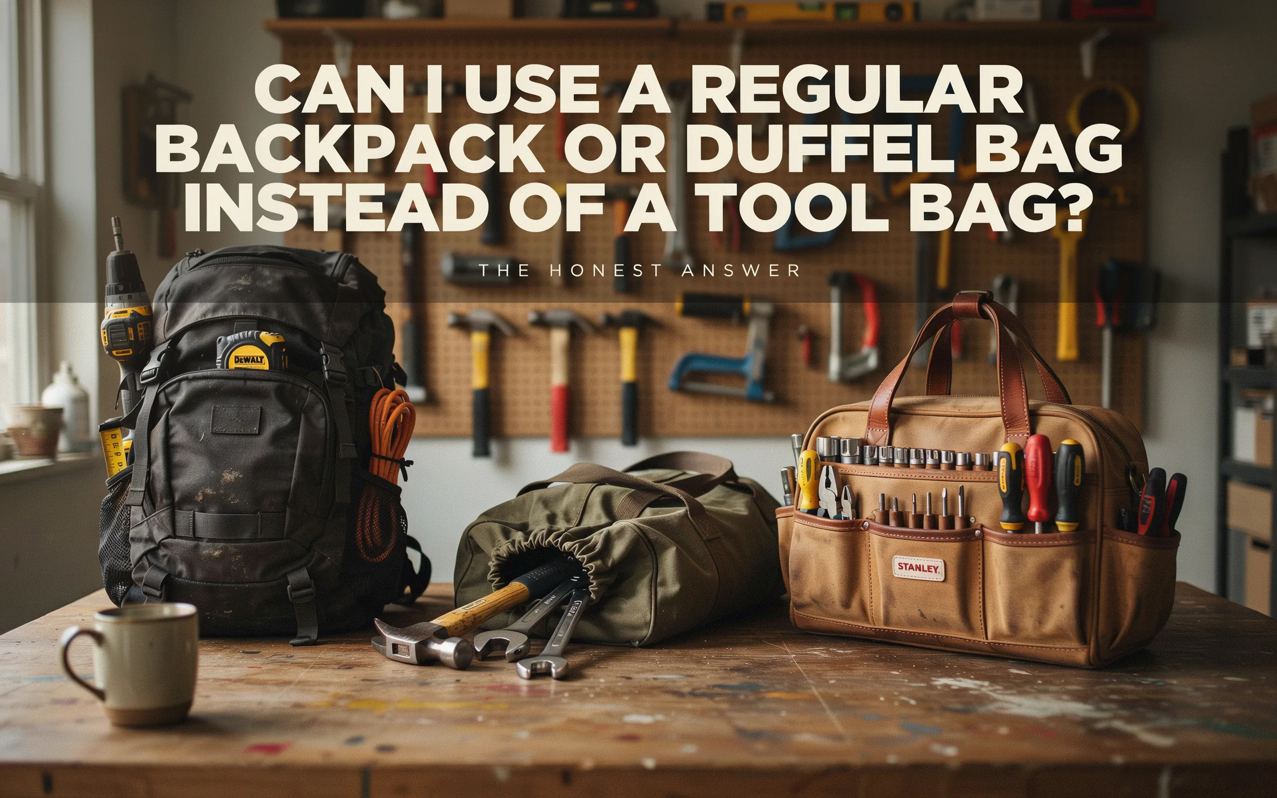 Can I Use A Regular Backpack Or Duffel Bag Instead Of A Tool Bag