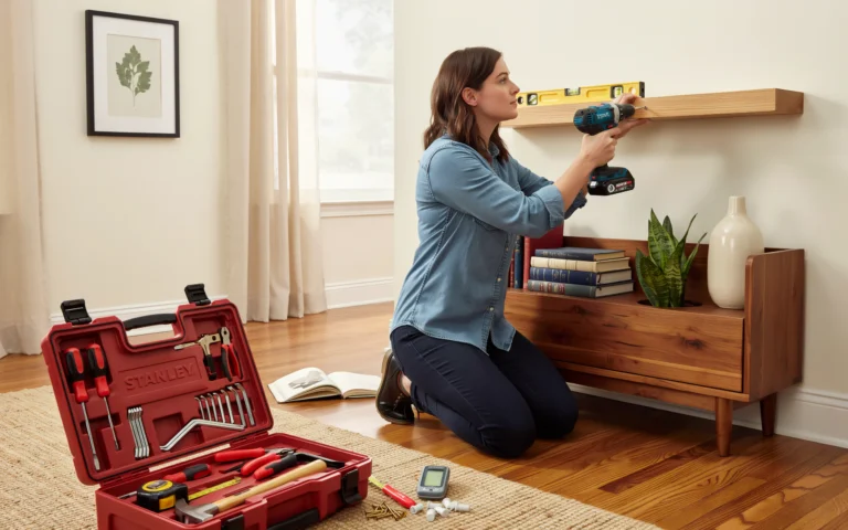 How To Use A Home Tool Kit To Hang Pictures And Shelves