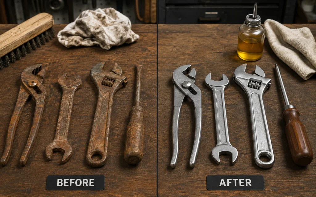How To Clean Rusty Tools